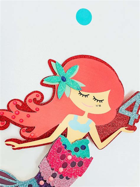 Free Mermaid Cake Topper Svg And Png Extraordinary Chaos