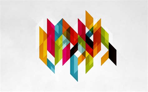 Multicolored Abstract Logo Abstract Geometry Minimalism Digital Art