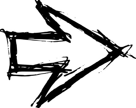 Black Hand Drawn Arrow Png