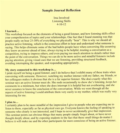 A reflection paper is a type of paper that requires you to write your opinion on a topic, supporting it with your observations and personal examples. 009 Sample Reflective Essay On Course Example Essays ...
