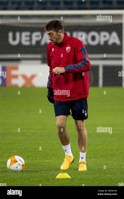 Belgrades Milan Pavkov Pictured In Action During A Training Session Of