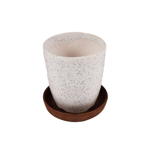Lasaki White Mug With Plate Ceramic Pots For Indoor Pot At Rs 149 In Noida