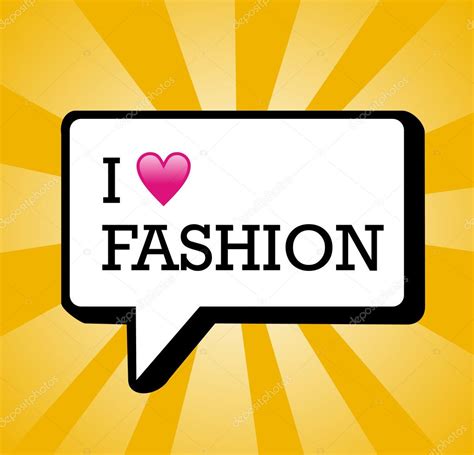 I Love Fashion Background Illustration — Stock Vector © Cienpies 10490037