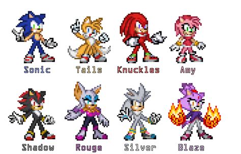 Custom Sonic Characters Sprites By Baysenahiru427 On Deviantart