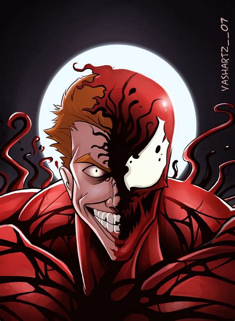 An Evil Looking Man With Red Hair And White Teeth In Front Of A Full Moon