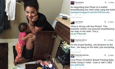 Michael Beachs Wife Elisha Wilson Breastfeeding On The Toilet Sparks Outrage Daily Mail Online