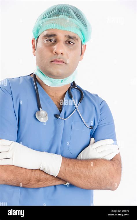 Indian Adult Man Surgeon Doctor Standing Pose Stock Photo Alamy