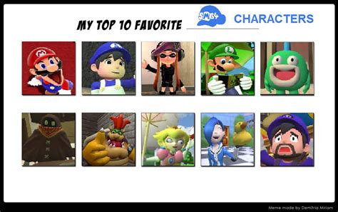 My Top 10 Favorite Smg4 Characters By Beewinter55 On