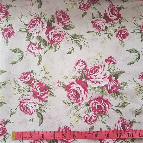 Red Rose Fabric Rose Fabric Floral Fabric High Quality Etsy