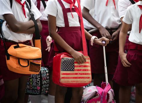 People Cuban Girl American Flag Lunchbox John Greengo John Greengo Photography