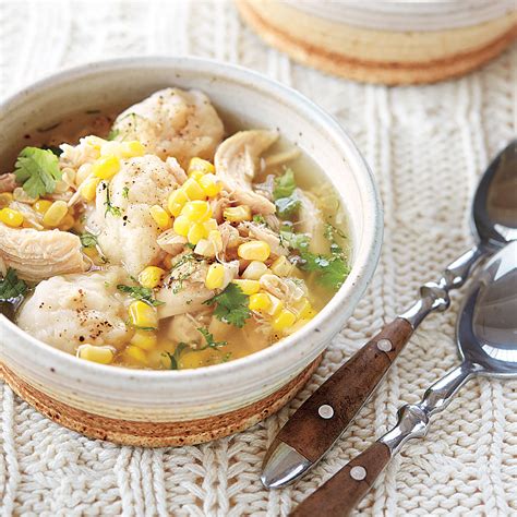 It's a lighter take on classic chicken and dumplings. Chicken Dumpling Soup Recipe | MyRecipes