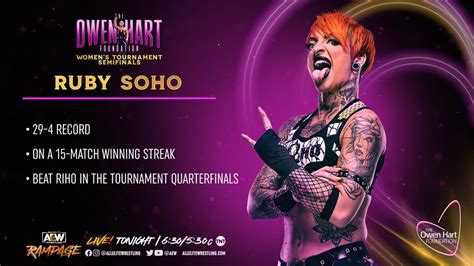 Ruby Soho Advances To Finals Of Aew Womens Owen Hart Foundation