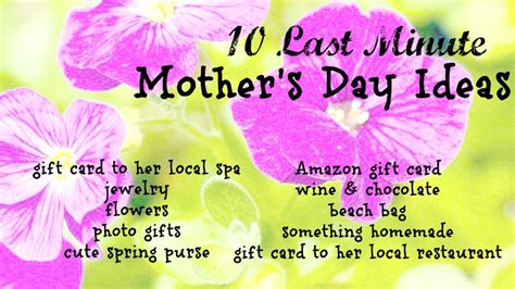 Luckily for you though, you've got us to help you out. 10 Last Minute Ideas for Mother's Day Gifts | Mommies With ...