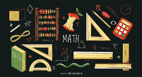 Descarga Vector De Conjunto De Ilustración De Elementos Matemáticos
