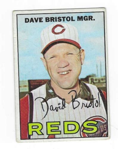 1967 Topps Manager Dave Bristol 21 Cincinnati Reds Ebay