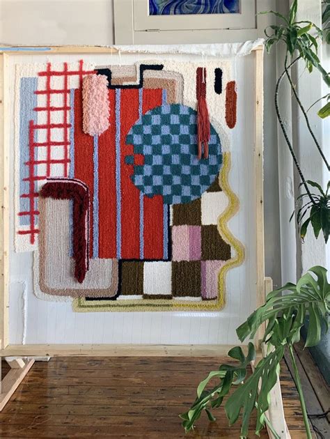 Tufted Art — Caroline Kaufman Studio Embroidered Wall Art Funky Rugs