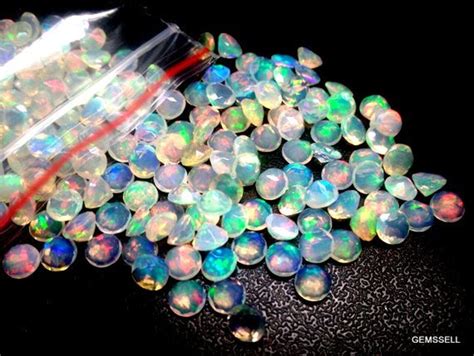 10 Pieces 2mm To 6mm Opal Faceted Round Loose Gemstone Etsy