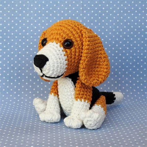Beagle Dog Amigurumi Crochet Pattern - Etsy Australia | Crochet dog