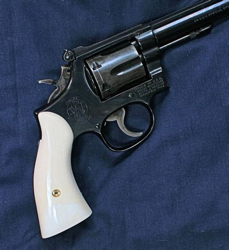 Smith And Wesson K Frame Grips Real Ivory Square Butt