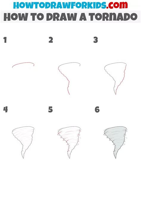 How To Draw Tornados Step By Step Instructions For Kids And Adults In