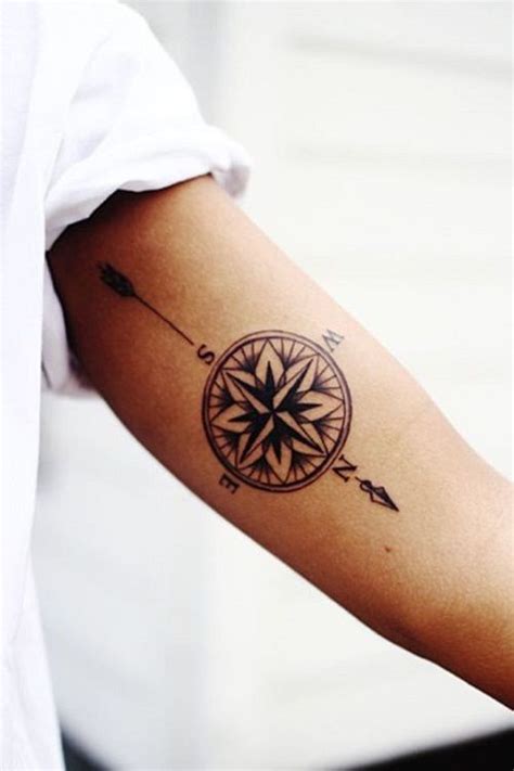 110 Best Compass Tattoo Designs Ideas And Images Compass Tattoo Compass Tattoo Design Arrow