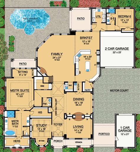Luxury Plan 6974 Square Feet 6 Bedrooms 65 Bathrooms 5445 00113
