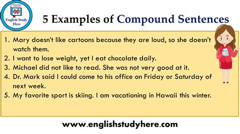 Wanting to do something very much and not allowing anyone or any difficulties to stop you. 5 Examples of Compound Sentences - English Study Here