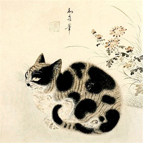 Japanese Art Cats Art Prints Posters Animal Cat Paintings Etsy