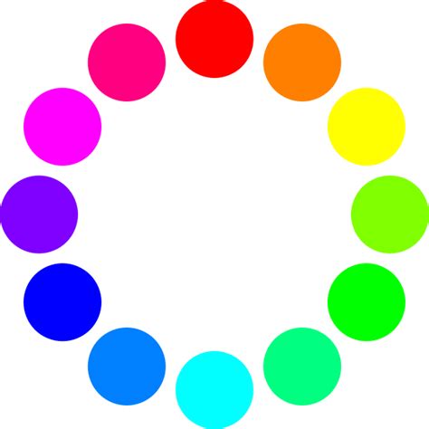 12 Color Circles Clip Art At Vector Clip Art