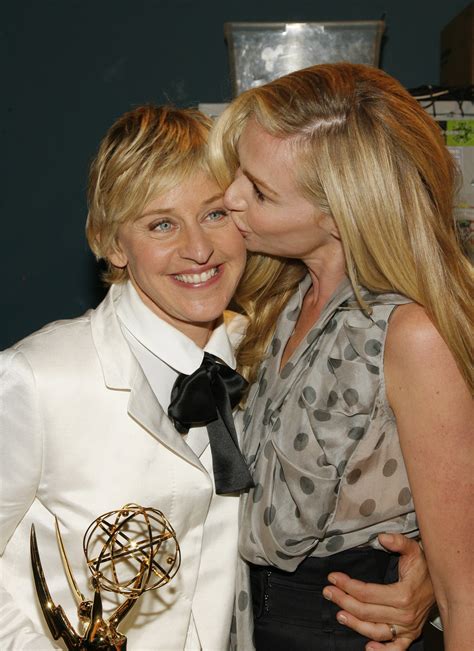 Portia De Rossi Kissed Ellen Degeneres After Her Emmy Win In June Ellen Degeneres And Portia