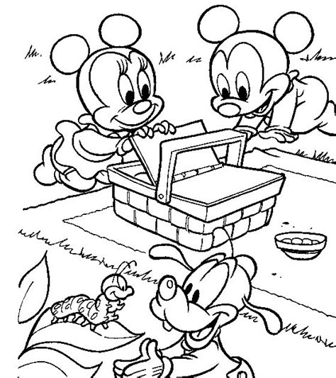 Explore the world of disney with these free mickey mouse and friends coloring pages for kids. Baby Mickey Mouse and Minnie Mouse Coloring Pages