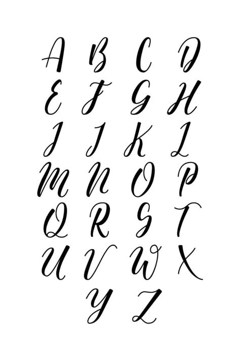 Cursive Calligraphy Alphabet Letter Printables Freebie Finding Mom