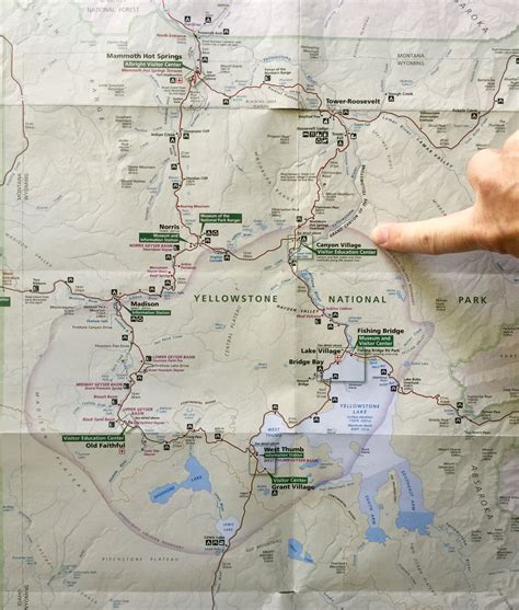 Map Yellowstone National Park Lodging London Top Attractions Map