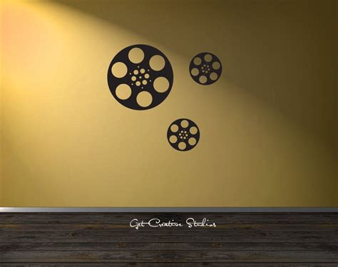 Home Theater Wall Decal Film Reels Wall Decal Movie Wall Decal Etsy