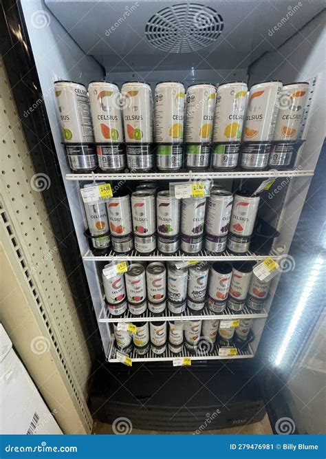 Food Lion Grocery Store Celsius Energy Drink Display Editorial Photo