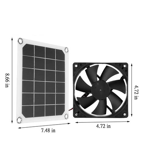 Solar Panel Fans Kit 10w Solar Panel Powered Dual Fan Waterproof