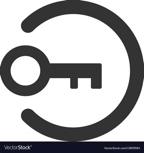 Login Key Flat Icon Royalty Free Vector Image Vectorstock