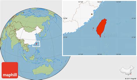 Embed location map of taiwan into your website. Savanna Style Location Map of Taiwan, highlighted country