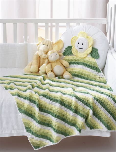 Daisy Blanket In Bernat Softee Baby Solids Crochet Patterns LoveCrochet