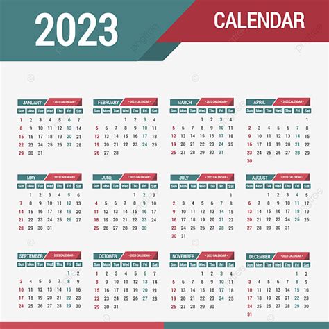 Gambar Templat Kalendar Mac 2023 Reka Bentuk Vektor P