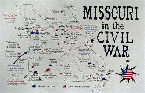 Missouri Civil War Map Etsy