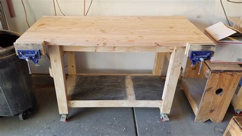 Work Bench Top Made From 2x4s Workbench Drafting Desk Wood Projects