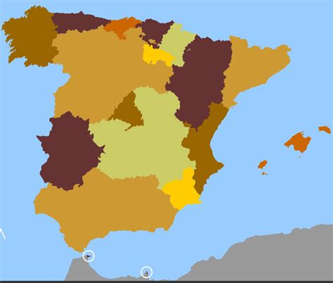 Mapa Interactivo De España Comunidades Y Ciudades Autónomas De España