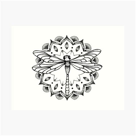 "Libellen-Mandala" Kunstdruck von georgiamason | Redbubble