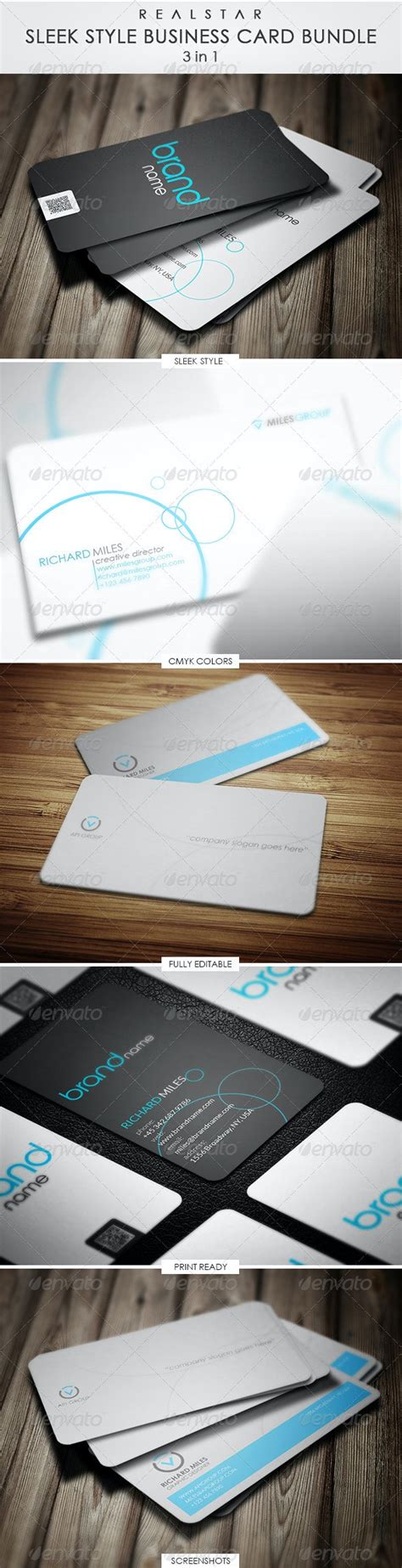 Sleek Business Card Bundle By Realstar Graphicriver