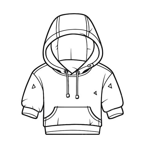 The Hoodie Coloring Page Outline Sketch Drawing Vector Hoody Drawing