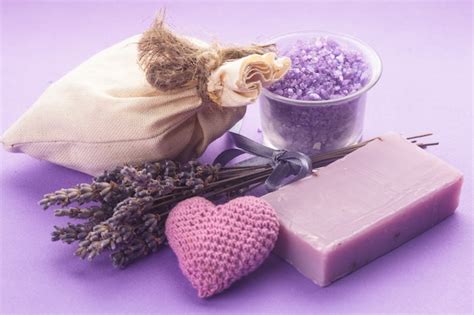 premium photo lavender spa set
