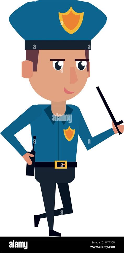 Cute Police Officer Cartoon Stock Vector Image And Art Alamy