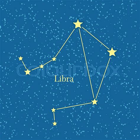 Night Sky With Libra Constellation Stock Vector Colourbox