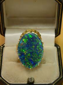 Antiques Atlas Vintage 18ct Gold And Australian Opal Doublet Ring